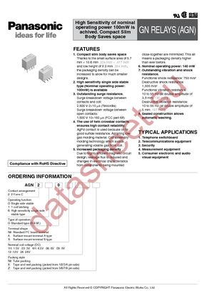 AGN2604H datasheet  